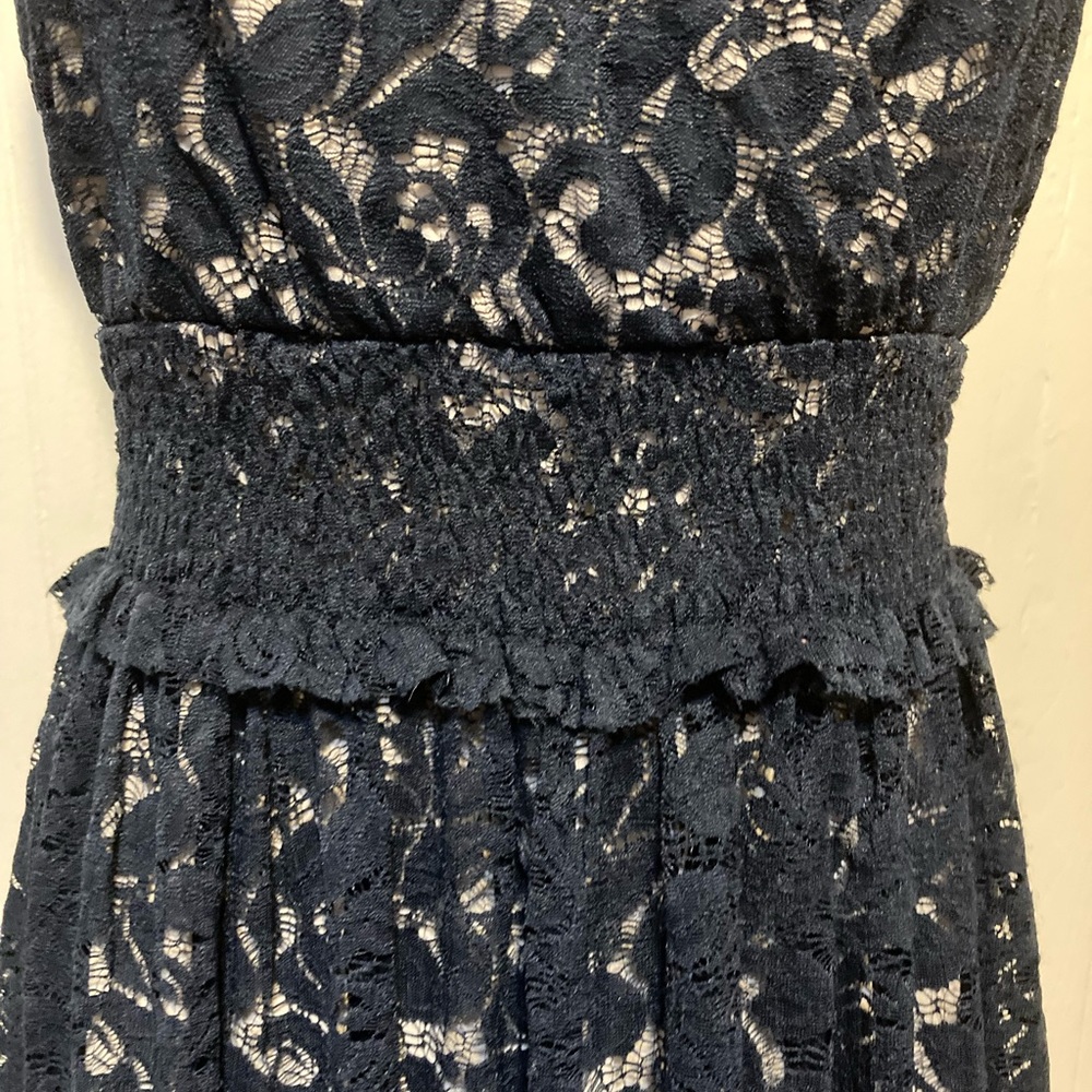 🔥 NWT American rag navy detailed lace sleeveless dress size M - Picture 4 of 16